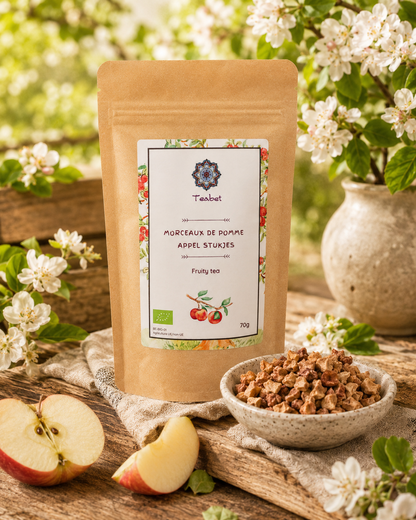 Morceaux de pomme coupés